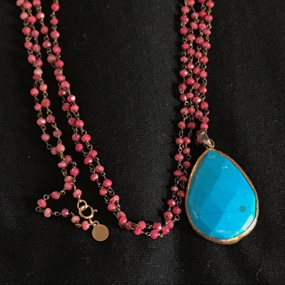 B Z K necklace with turquoise pendant - Picture 5 of 8